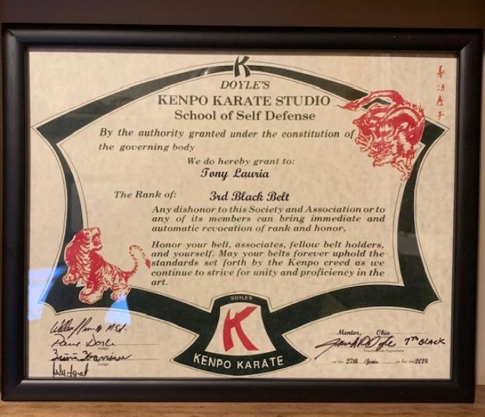 Black belt 3rd degree · June 27, 2019 · Promoted by Joe Doyle