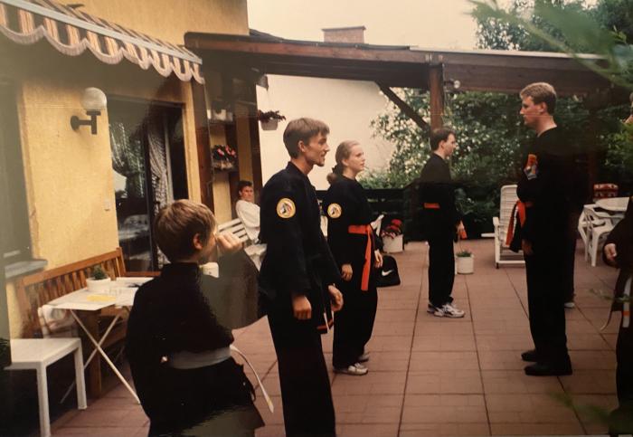 Teaching at my parents house back ca. 1998