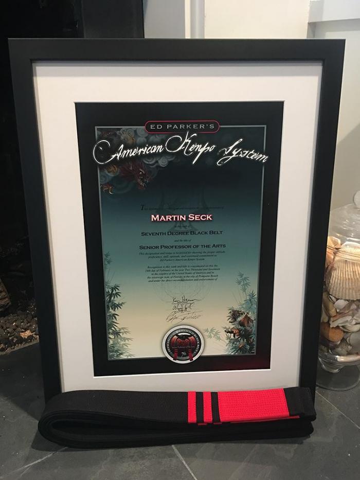 Black belt 7th degree · February 24, 2017 · Promoted by Ken Herman