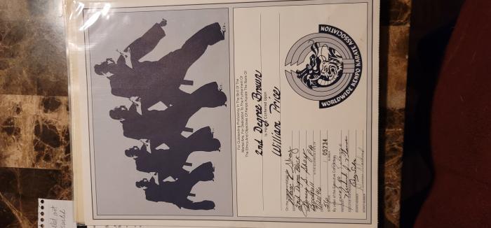 Brown belt 2nd degree · July 20, 1996 · Promoted by Marc Shay