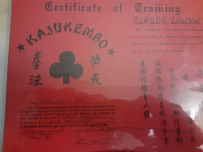 Orange belt · February 1, 1994 · Promoted by James Cox