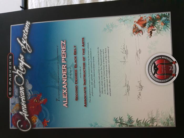 Black belt 2nd degree · July 24, 2008 · Promoted by Kenneth Herman