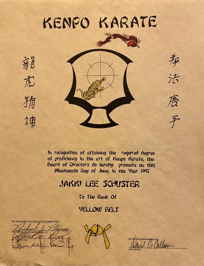 Yellow belt · June 19, 1997 · Promoted by David G. Calhoun