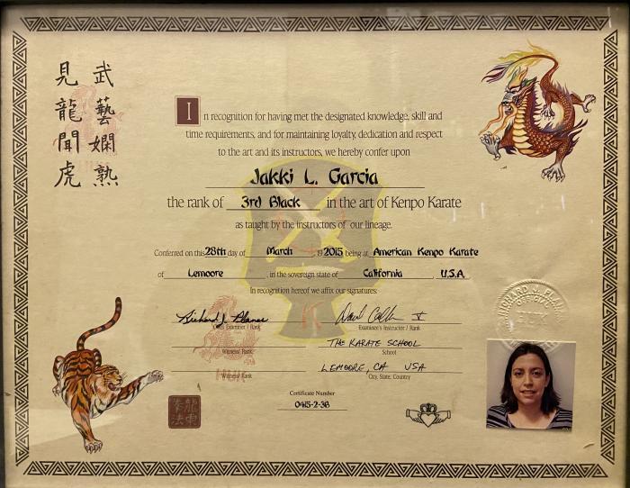 Black belt 3rd degree · March 28, 2015 · Promoted by David G Calhoun