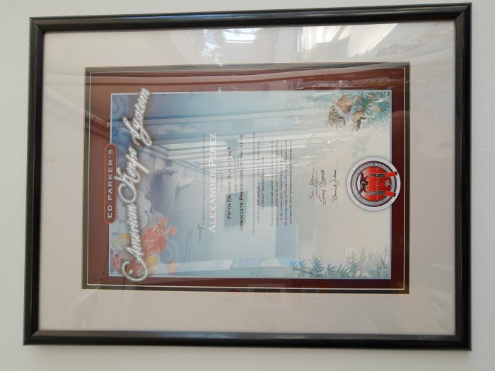 Black belt 5th degree · November 1, 2018 · Promoted by Kenneth Herman