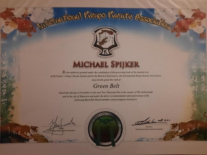 Green belt · November 6, 2010 · Promoted by Romano Michielsen