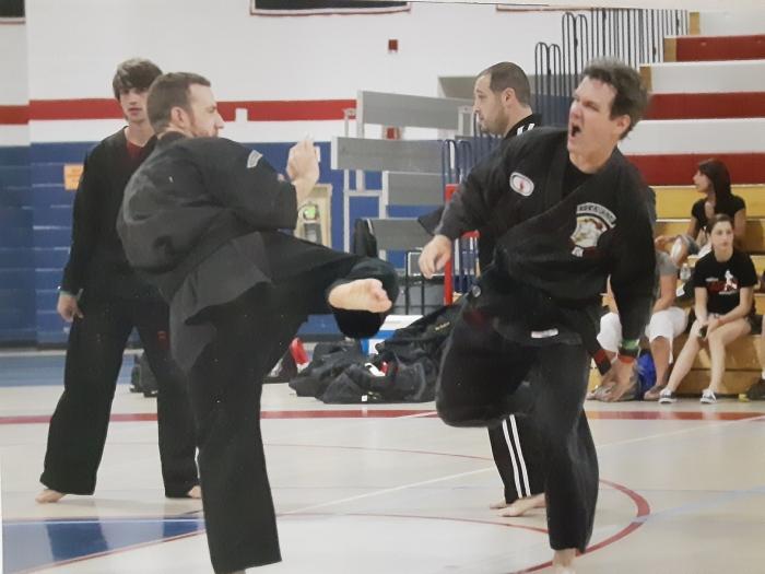 This is the Revere MA IKC of 2013. As I recall, I just got kicked in the thumb, jamming the joint. Pain interrupts every plan.