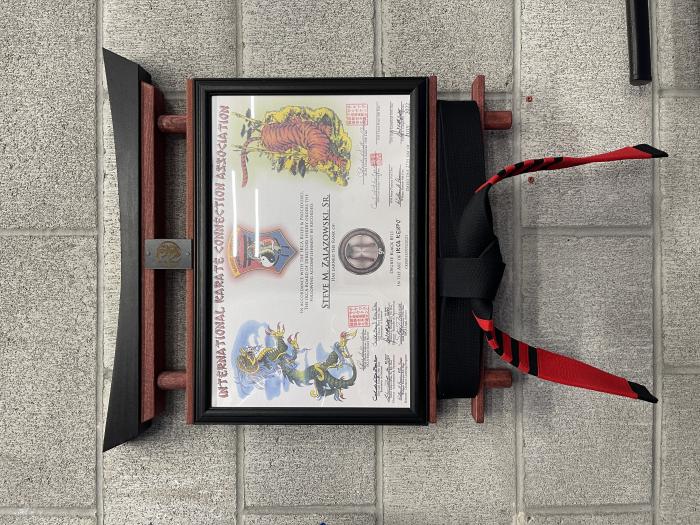 Black belt 9th degree · July 27, 2022 · Promoted by Chuck Sullivan, Carl Schalyo