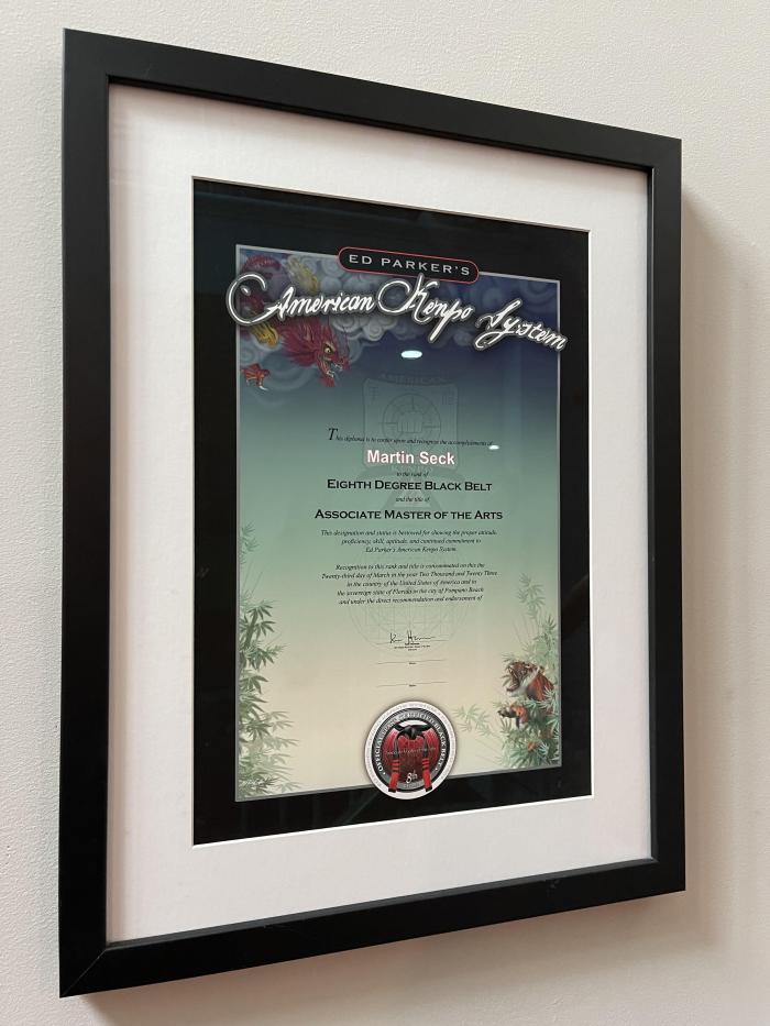 Black belt 8th degree · March 7, 2023 · Promoted by Ken Herman