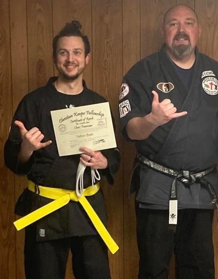 Yellow belt · April 24, 2023 · Promoted by Chris Stewart